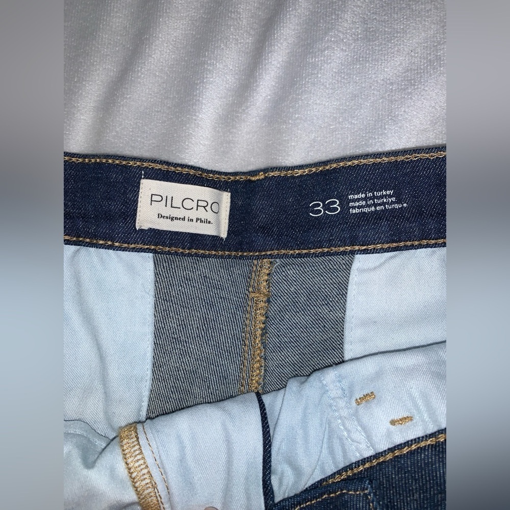 Pilcro Anthropologie Clean Rinse High-Rise Flare Jeans size 33 thigh wide hem - Picture 10 of 12